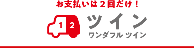 ツイン ワンダフル ツイン お支払いは2回だけ!